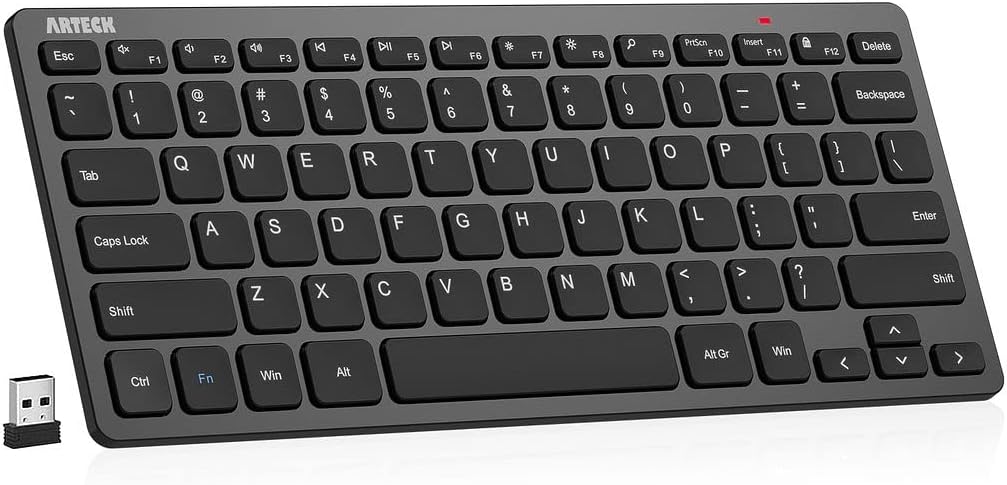 TECLADO INALÁMBRICO ARTECK HW098 2.4G COMPACTO NEGRO - 1
