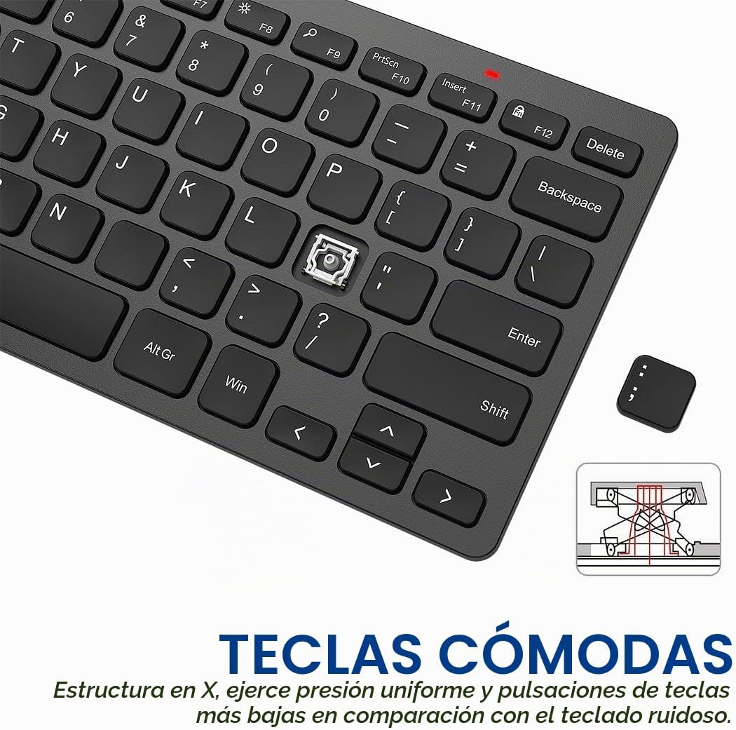 TECLADO INALÁMBRICO ARTECK HW098 2.4G COMPACTO NEGRO - 3