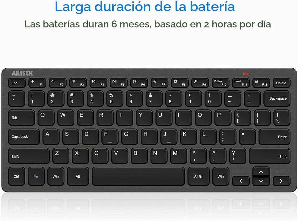 TECLADO INALÁMBRICO ARTECK HW098 2.4G COMPACTO NEGRO - 4