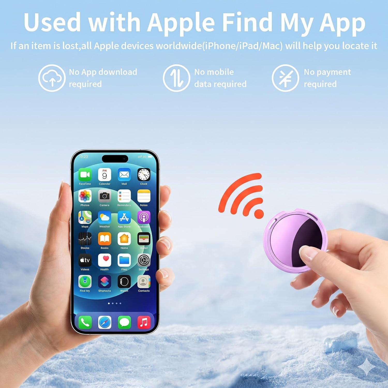 LOCALIZADOR BLUETOOTH CYBERDOT 2 UNIDADES MFI WATERPROOF PARA IOS - 4