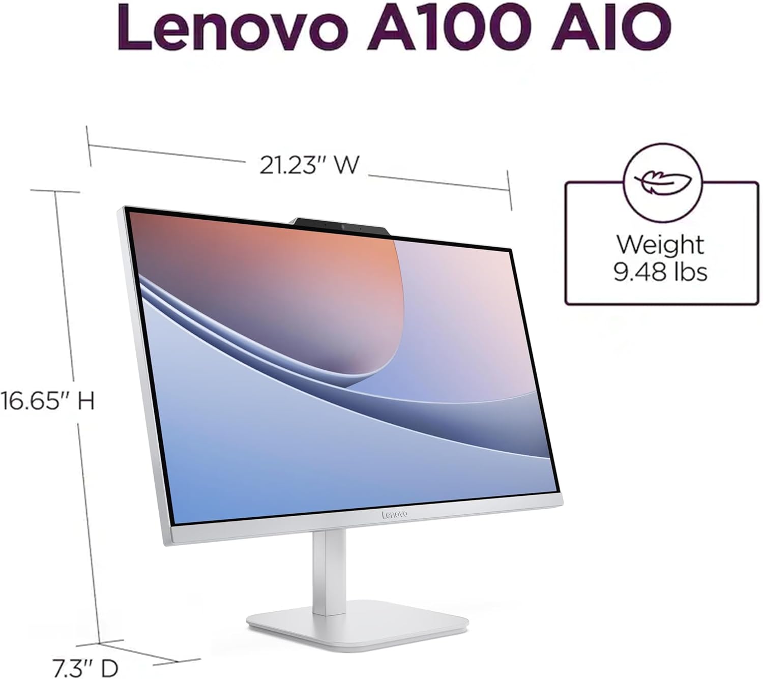 COMPUTADORA ALL-IN-ONE LENOVO 24' FHD INTEL CORE I3 16GB RAM 1TB PCIE SSD WIFI 6 BLUETOOTH 5.2 WINDOWS 11 PRO - 4