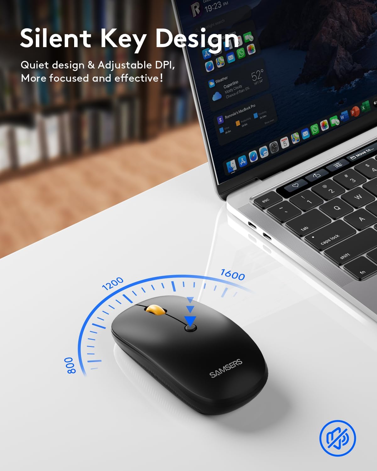 KIT DE TECLADO PLEGABLE Y MOUSE SAMSERS BLUETOOTH 2.4G + BT5.0 GRIS NEGRO - 4