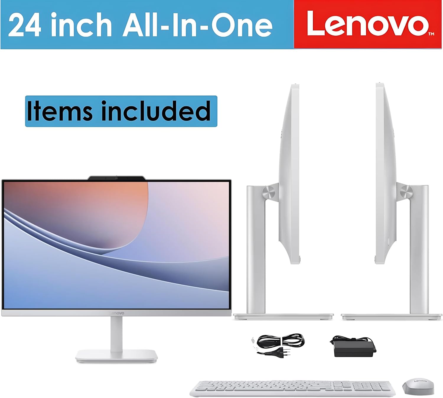 COMPUTADORA ALL-IN-ONE LENOVO 24' FHD INTEL CORE I3 32GB RAM 2TB PCIE SSD WIFI 6 BLUETOOTH 5.2 WINDOWS 11 PRO - 5