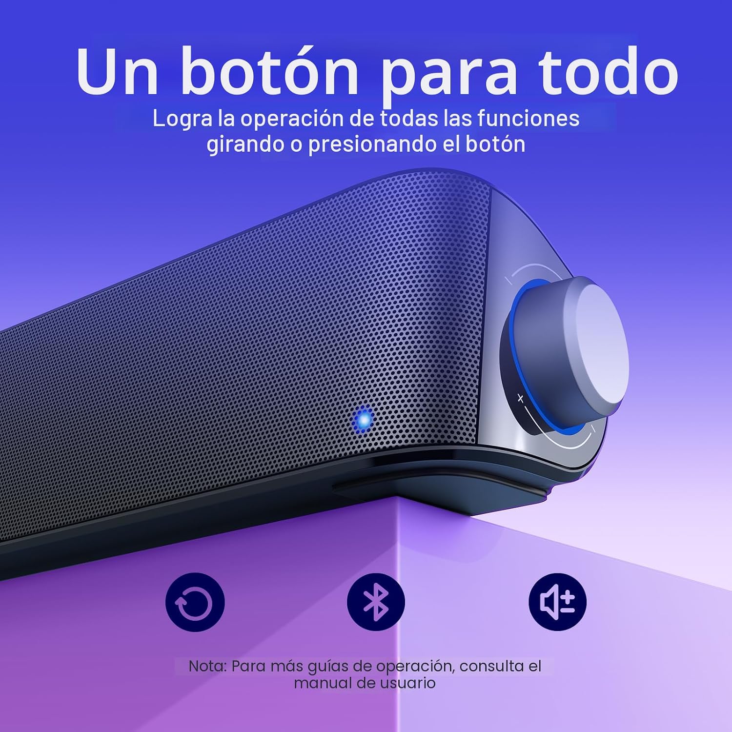 PARLANTES PARA COMPUTADORA NYLAVEE SOUND BAR BLUETOOTH Y AUX - 4