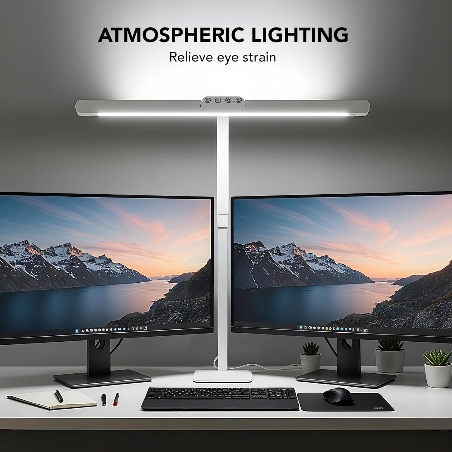 LÁMPARA DE MESA GALNOLT LED AJUSTABLE 28.2 PULGADAS BLANCA - 3