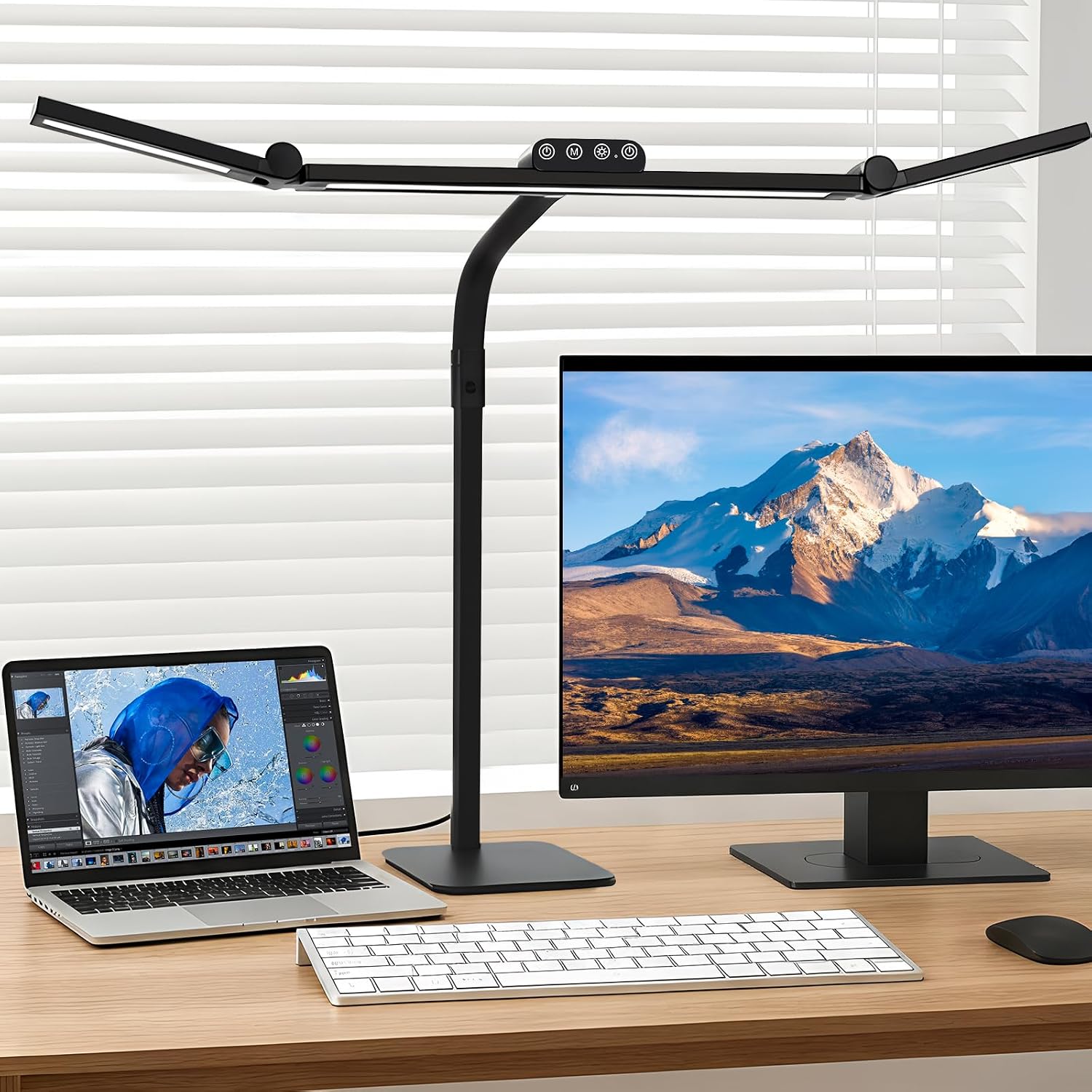 LÁMPARA DE MESA GALNOLT LED AJUSTABLE 28.2 PULGADAS BASE METÁLICA - 1