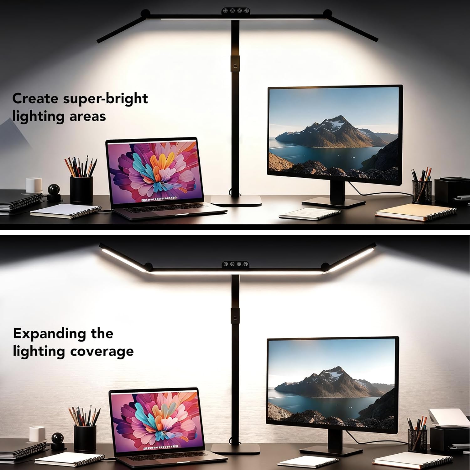 LÁMPARA DE MESA GALNOLT LED AJUSTABLE 28.2 PULGADAS BASE METÁLICA - 2