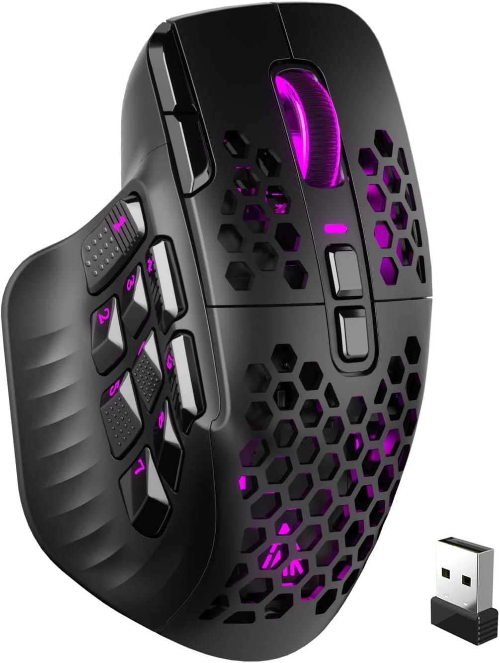 MOUSE GAMER SOLAKAKA SM809 PRO 24000 DPI 16 BOTONES PROGRAMABLES NEGRO - 1