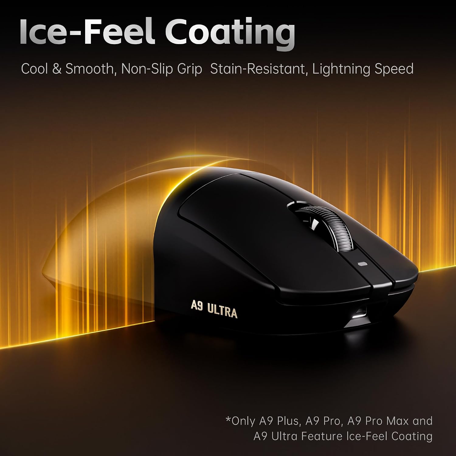 MOUSE GAMER ATK DRAGONFLY A9 PLUS INALÁMBRICO NEGRO - 4