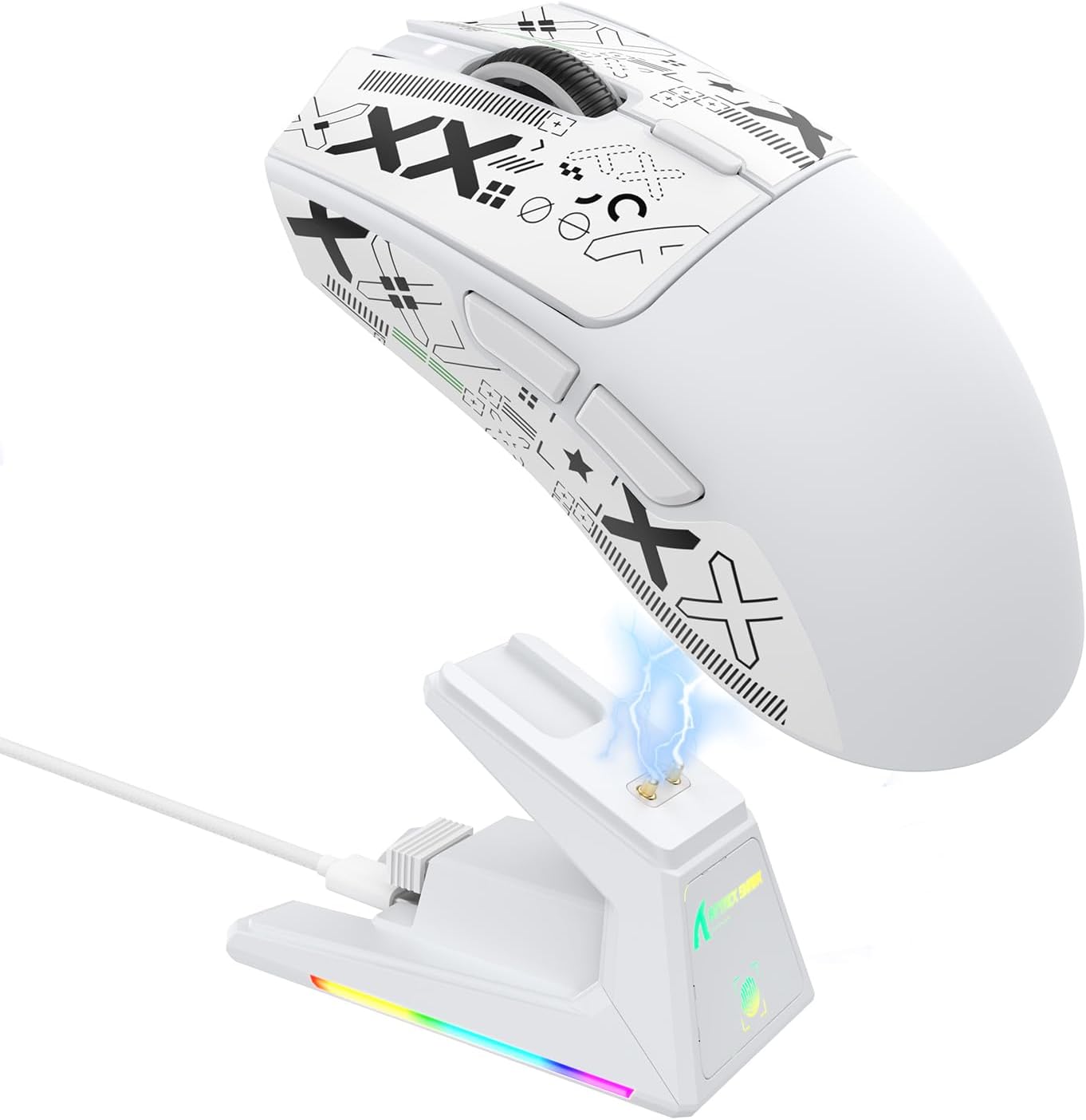 MOUSE GAMER ATTACK SHARK X1 ULTRALIGHT TRI MODE WIRELESS 40000 DPI BLANCO - 1