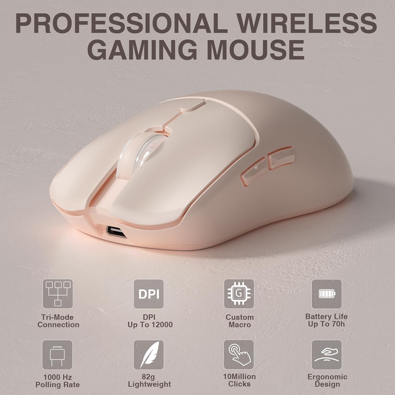 MOUSE GAMER AULA SC580X INALÁMBRICO TRI-MODE 12000 DPI - 2