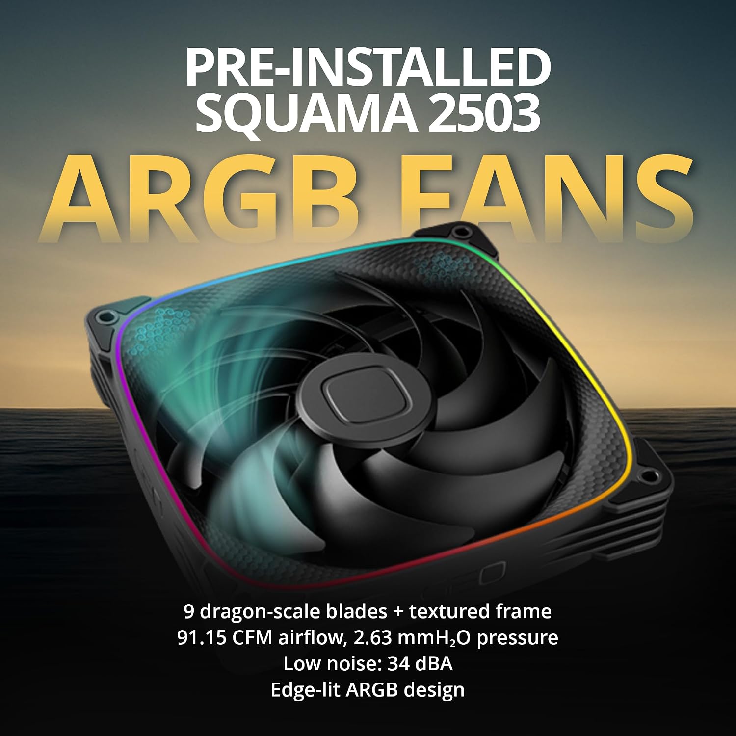 ENFRIADOR LÍQUIDO PARA CPU GEOMETRIC FUTURE ESKIMO PRO 420MM RGB PWM 3 VENTILADORES 140MM NEGRO - 4