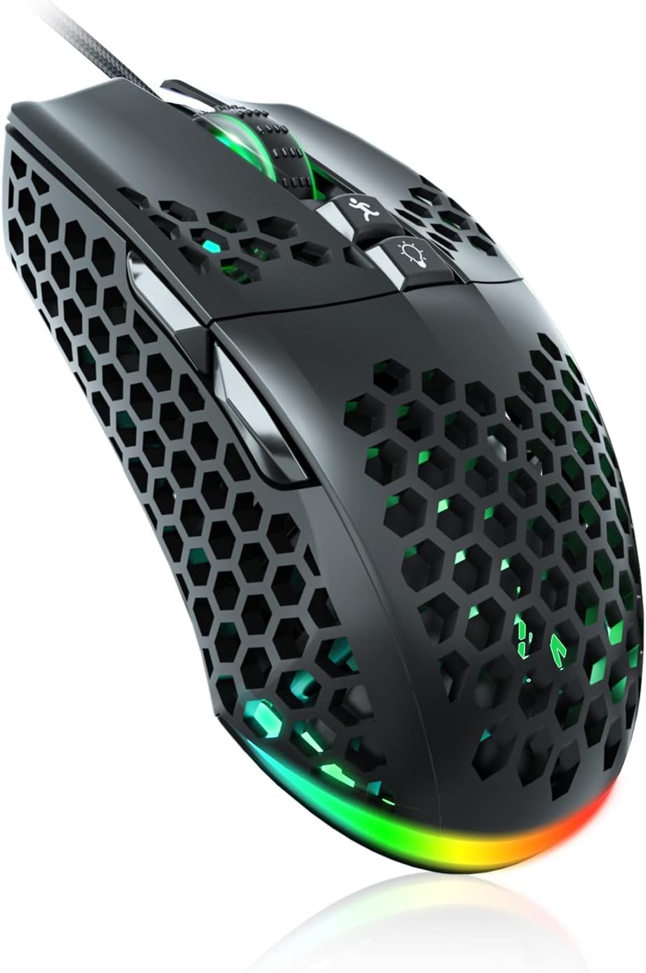 MOUSE GAMER SOLAKAKA SM900 CABLEADO RGB 12800 DPI NEGRO - 1
