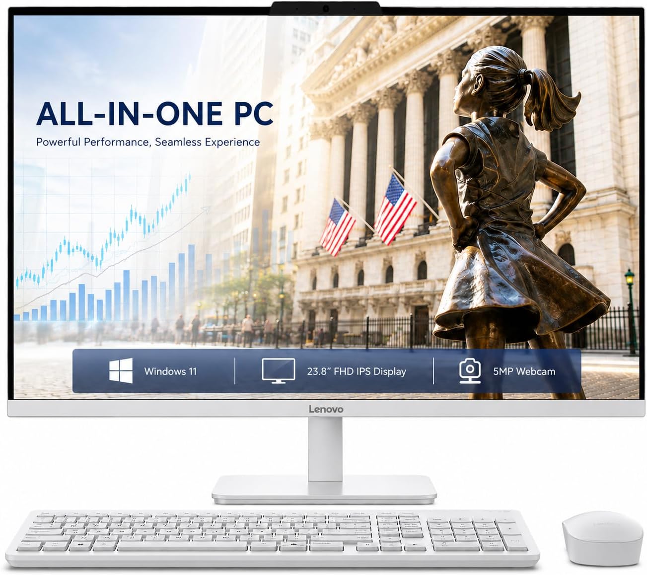 COMPUTADORA ALL-IN-ONE LENOVO 24' INTEL N100 16GB RAM 512GB SSD FHD WINDOWS 11 - 1
