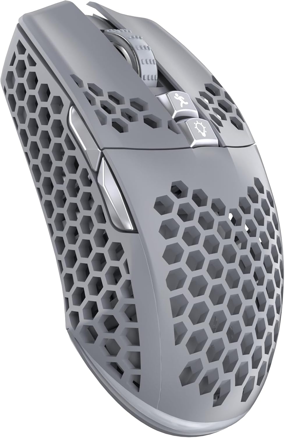 MOUSE GAMER SOLAKAKA SM600 INALÁMBRICO CON CARCASA HONEYCOMB GRIS - 1