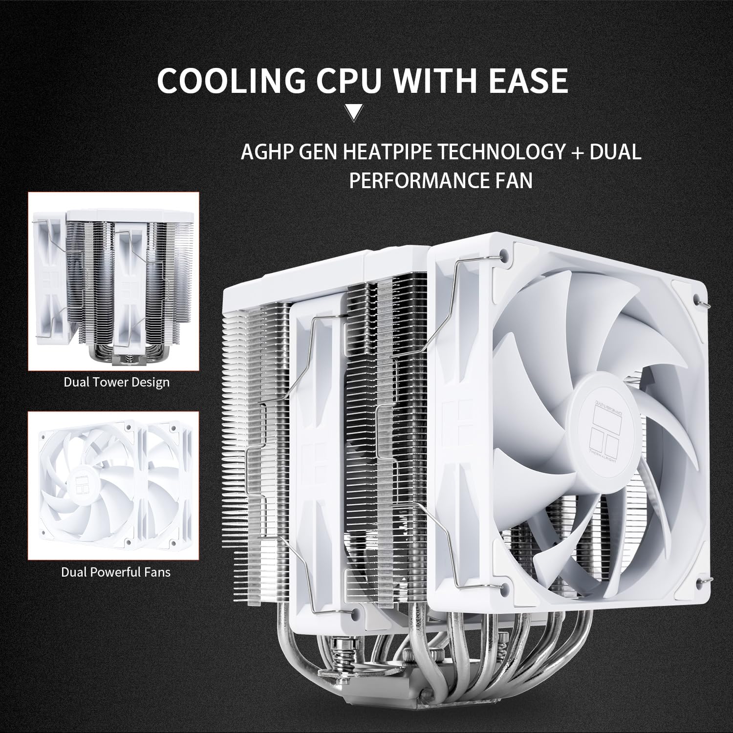 ENFRIADOR DE CPU THERMALRIGHT PEERLESS ASSASSIN 120 DIGITAL BLANCO 6 HEATPIPES - 4