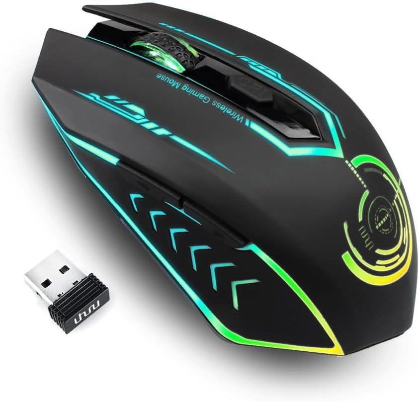 MOUSE GAMER UHURU WIRELESS 10000 DPI RECARGABLE LED - 1