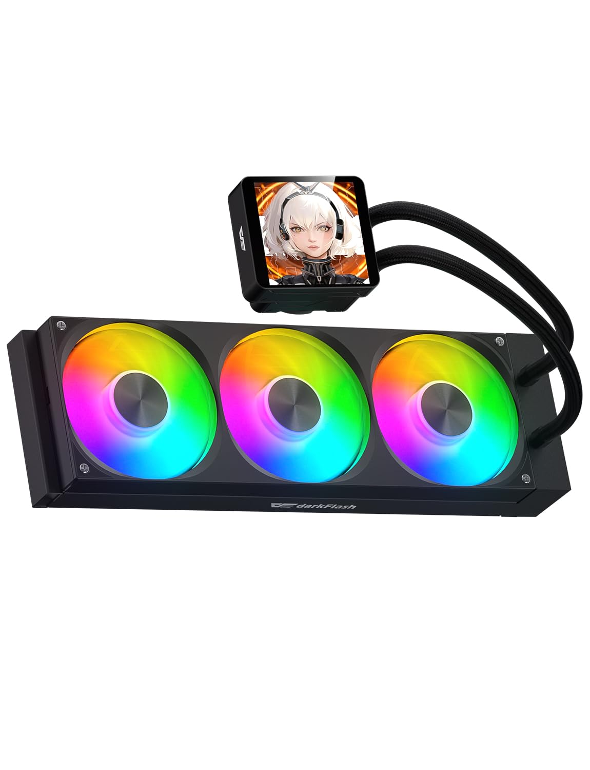 ENFRIADOR LÍQUIDO PARA CPU DARKFLASH DV360S MAX CON PANTALLA LCD 3.95 PULGADAS - 1