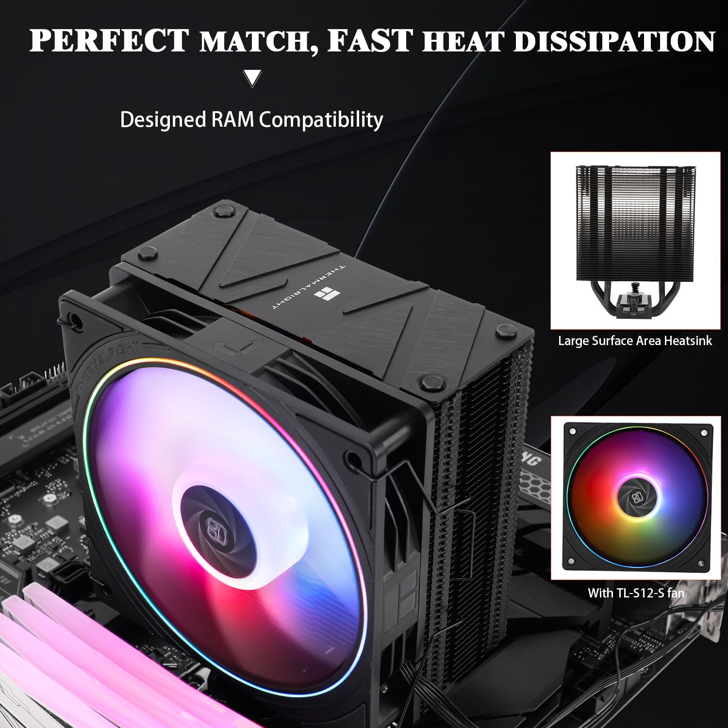 REFRIGERADOR DE CPU THERMALRIGHT ASSASSIN SPIRIT 120 EVO ARGB PWM 2000RPM - 3