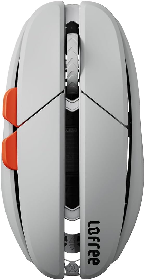 MOUSE INALÁMBRICO LOFREE HYPACE ULTRALIGERO 47G SENSOR PAW3950 40K DPI BLUETOOTH/2.4GHZ/USB-C GRIS CRAYÓN - 1