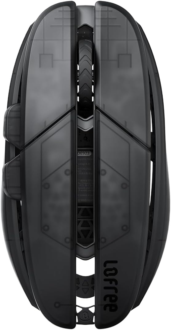 MOUSE INALÁMBRICO PARA GAMING LOFREE HYPACE ULTRALIGERO 47G SENSOR PAW3950 40K DPI BLUETOOTH/2.4GHZ/USB-C NEGRO - 1
