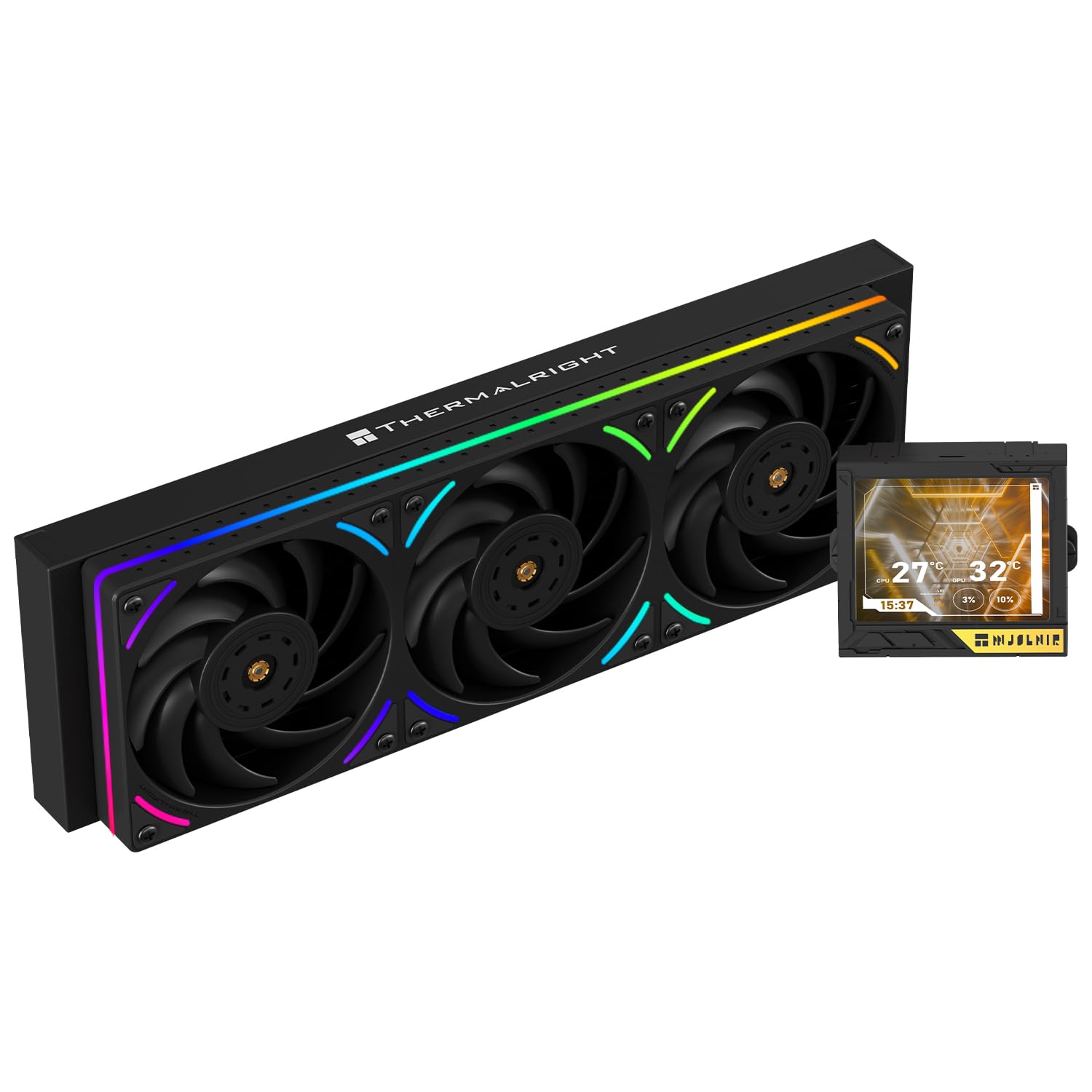 ENFRIADOR LÍQUIDO PARA CPU THERMALRIGHT MJOLNIR VISION 360 UB PRO ARGB NEGRO CON PANTALLA LCD 3.5'' - 1