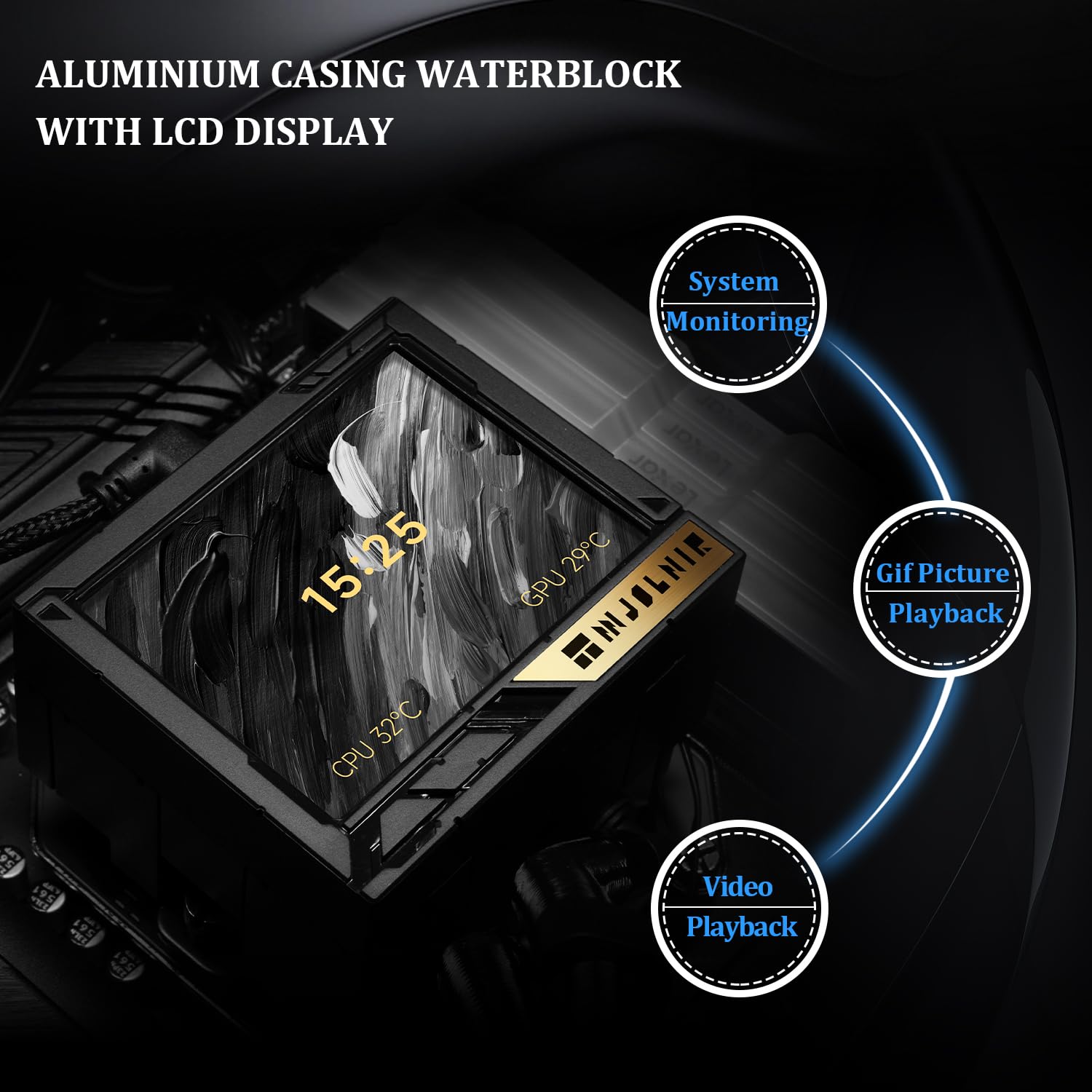 ENFRIADOR LÍQUIDO PARA CPU THERMALRIGHT MJOLNIR VISION 360 UB PRO ARGB NEGRO CON PANTALLA LCD 3.5'' - 4