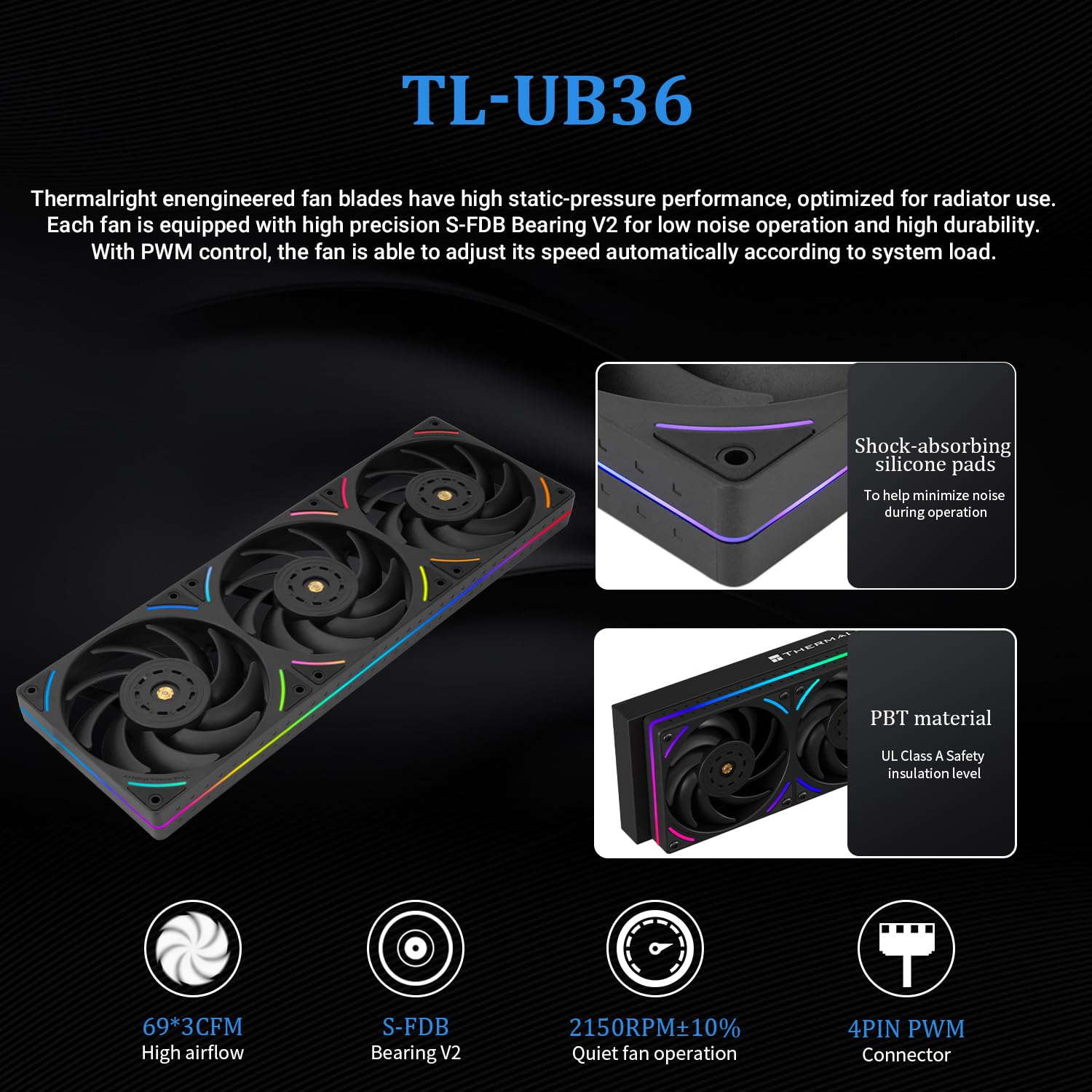 ENFRIADOR LÍQUIDO PARA CPU THERMALRIGHT MJOLNIR VISION 360 UB PRO ARGB NEGRO CON PANTALLA LCD 3.5'' - 5