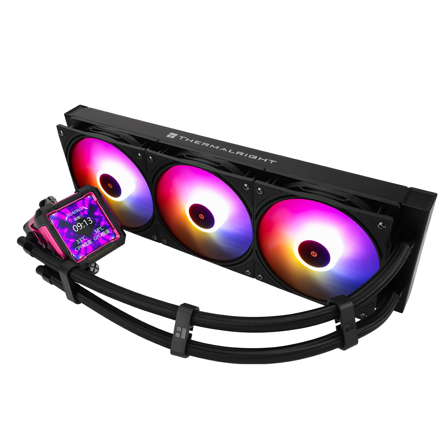 ENFRIADOR LÍQUIDO PARA CPU THERMALRIGHT FW PRO 360 ARGB RB CON PANTALLA LCD 2.73 PULGADAS - 1