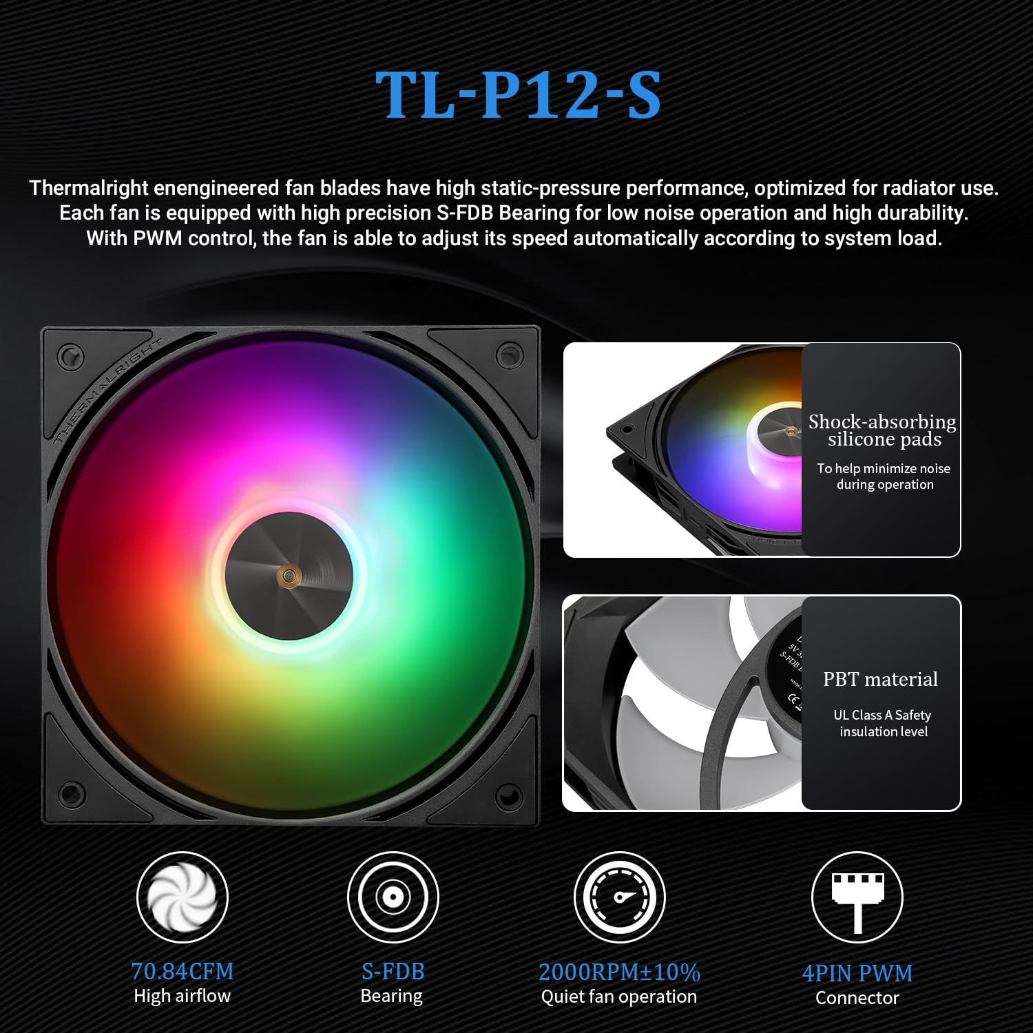ENFRIADOR LÍQUIDO PARA CPU THERMALRIGHT FW PRO 360 ARGB RB CON PANTALLA LCD 2.73 PULGADAS - 5