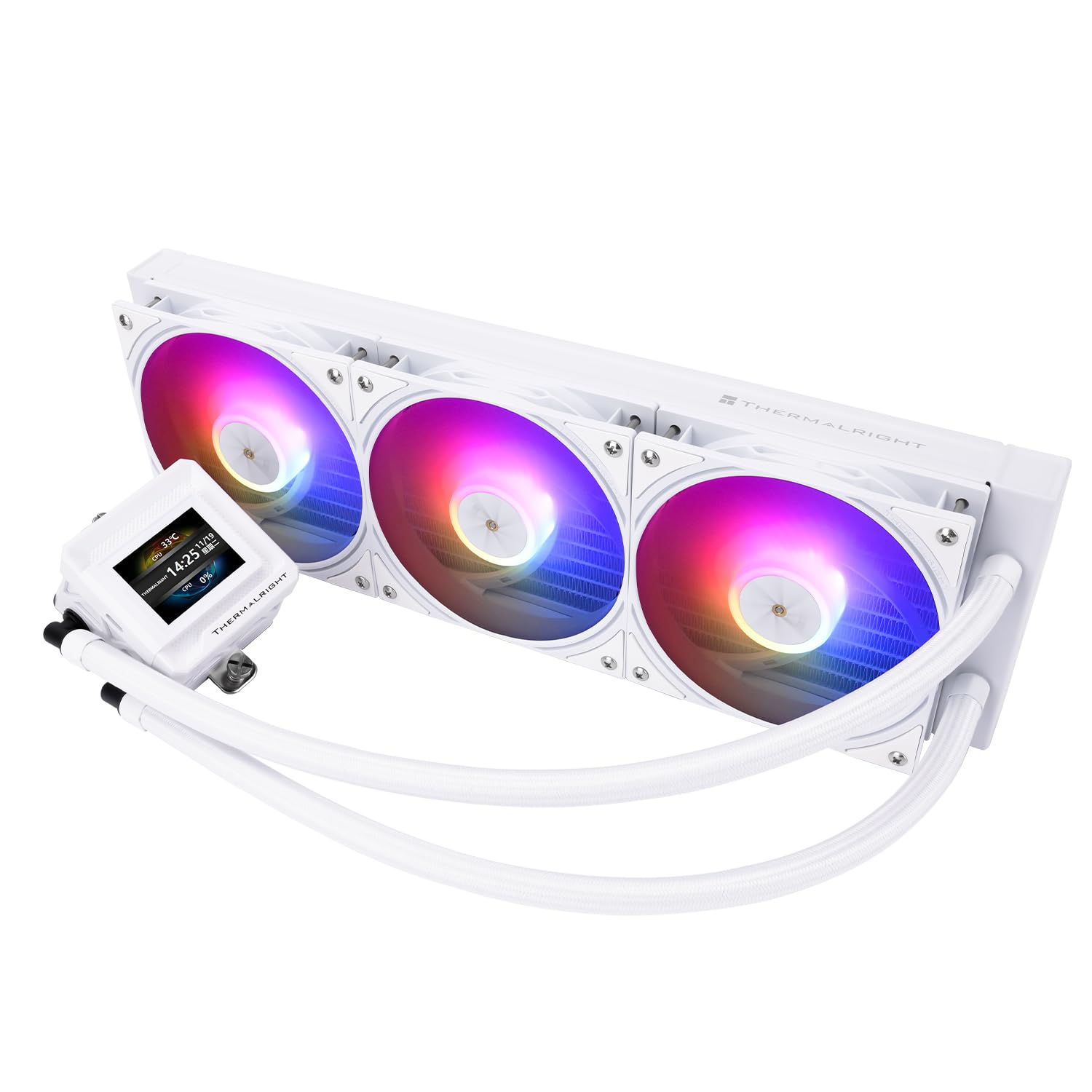 ENFRIADOR LÍQUIDO PARA CPU THERMALRIGHT FW360 SE ARGB BLANCO CON PANTALLA LCD 2 PULGADAS - 1