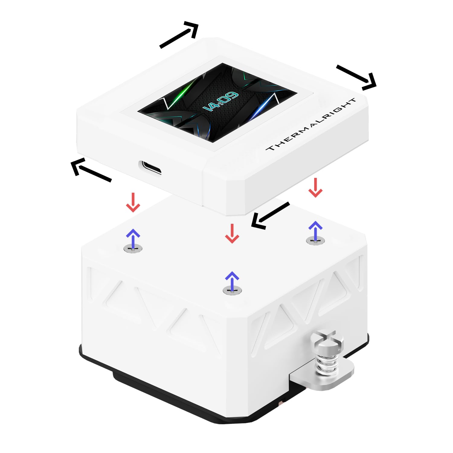 ENFRIADOR LÍQUIDO PARA CPU THERMALRIGHT FW360 SE ARGB BLANCO CON PANTALLA LCD 2 PULGADAS - 4
