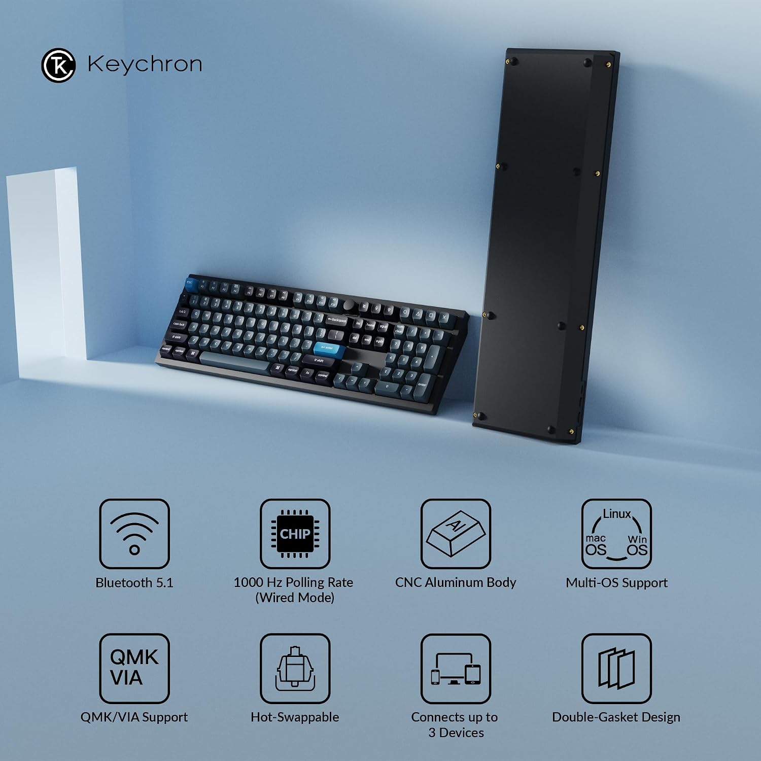 TECLADO MECÁNICO KEYCHRON Q6 PRO INALÁMBRICO FULL SIZE - 2