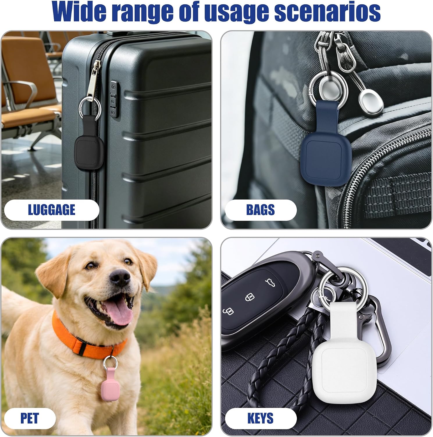FUNDA DE SILICONA IMPERMEABLE DDJ 4 UNIDADES PARA UGREEN TRACKER TAGS - 2