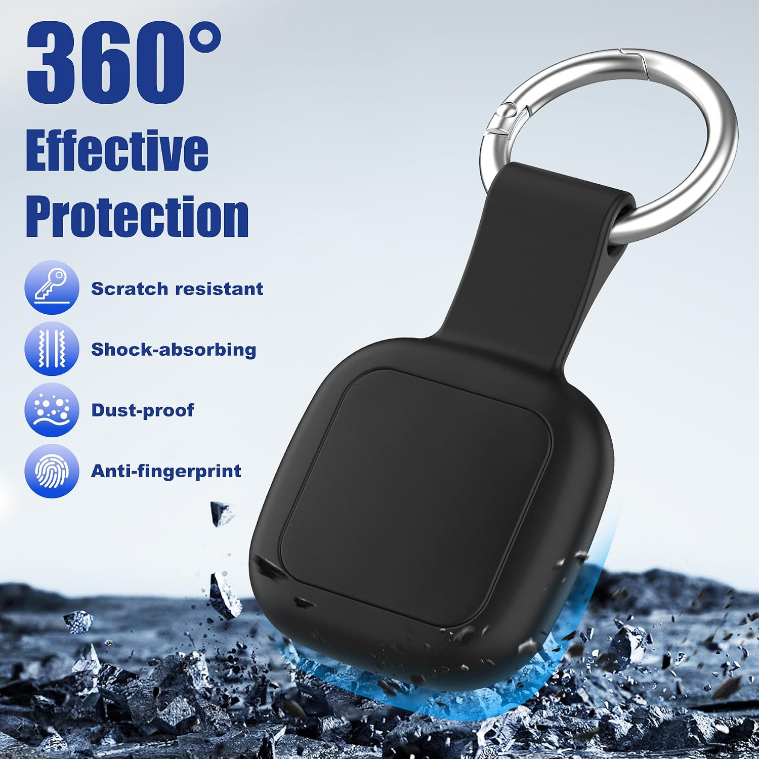 FUNDA DE SILICONA IMPERMEABLE DDJ 4 UNIDADES PARA UGREEN TRACKER TAGS - 3