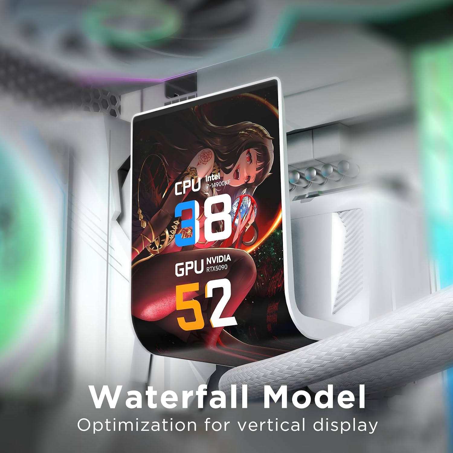 ENFRIADOR LÍQUIDO PARA CPU JUNGLE LEOPARD CHILL ARC 360MM CON PANTALLA AMOLED 2K 6.67' - 3
