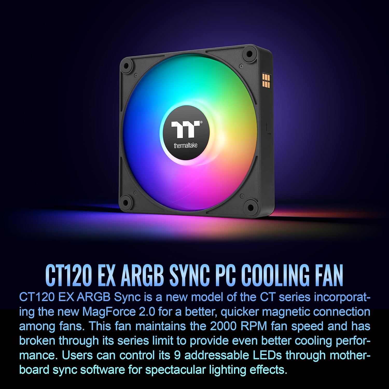 COOLER INTERNO THERMALTAKE CT120 EX ARGB SYNC 120 MM 3 UNIDADES - 3