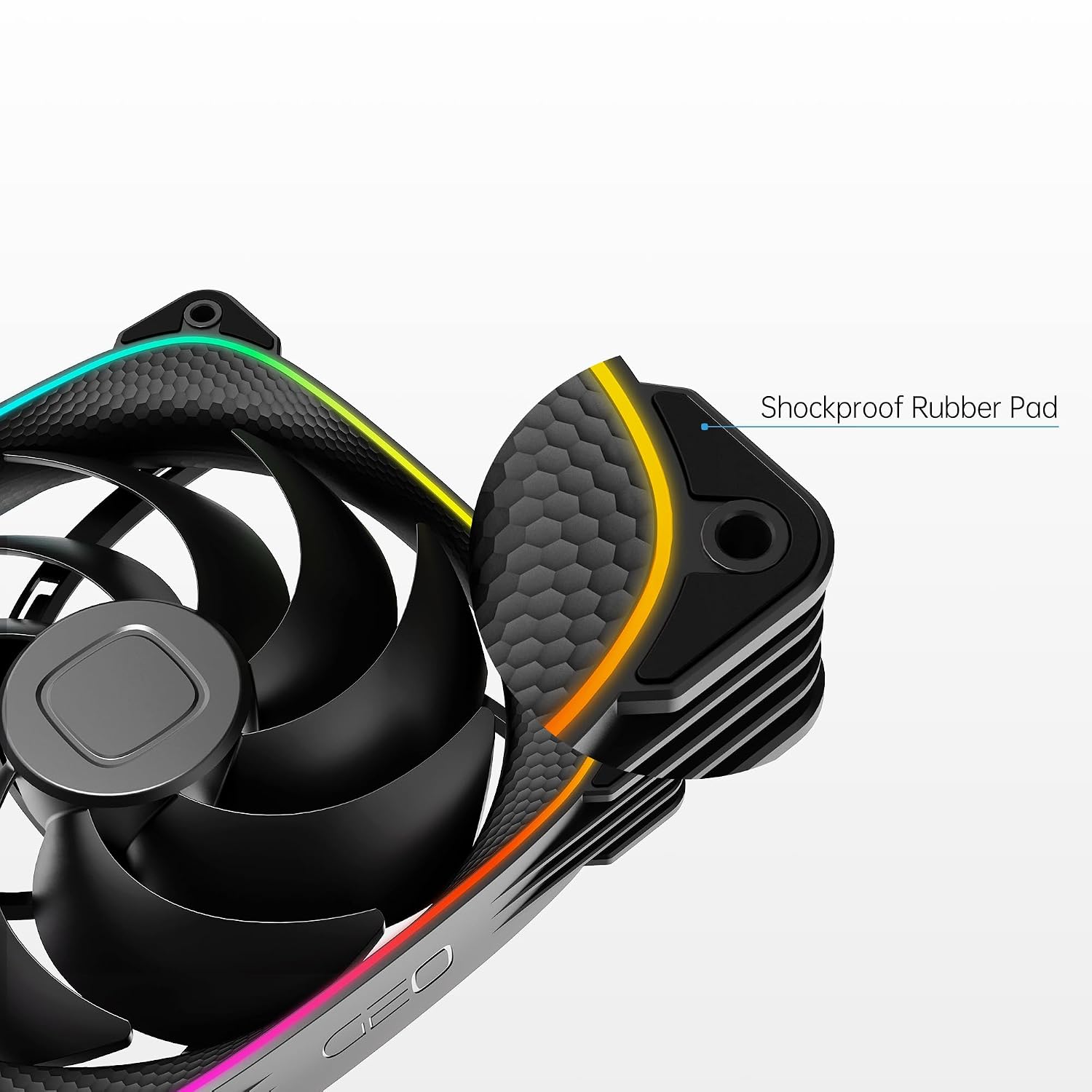 COOLER INTERNO GEOMETRIC FUTURE SQUAMA 2503 RGB PWM 140MM 3 UNIDADES NEGRO - 2