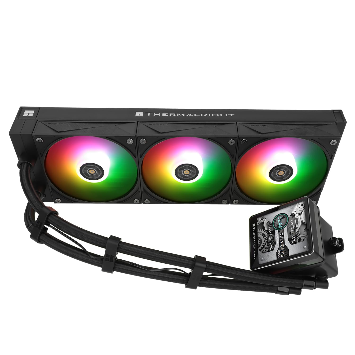 ENFRIADOR LÍQUIDO PARA CPU THERMALRIGHT GRAND VISION 360 ARGB BLACK CON PANTALLA LCD IPS 3.4' - 1