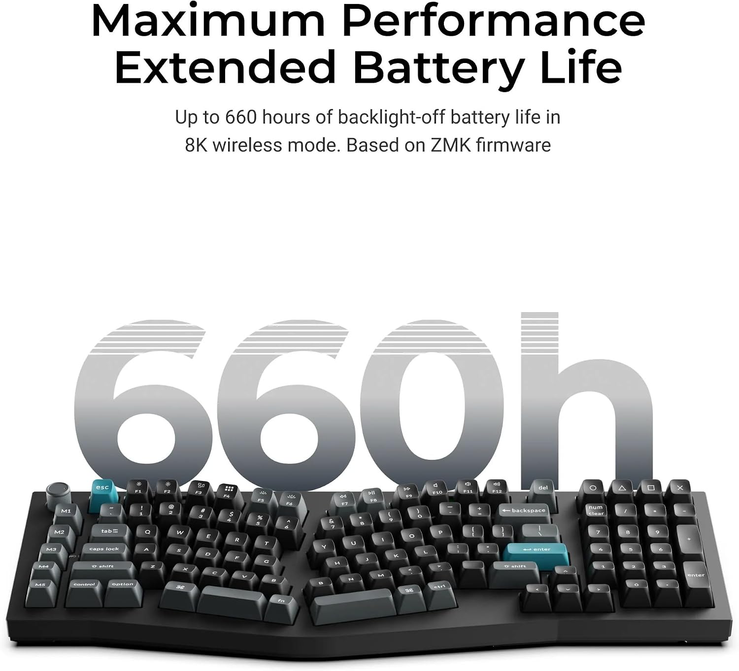 TECLADO MECÁNICO INALÁMBRICO KEYCHRON Q13 ULTRA 8K 96% ALICE LAYOUT - 5