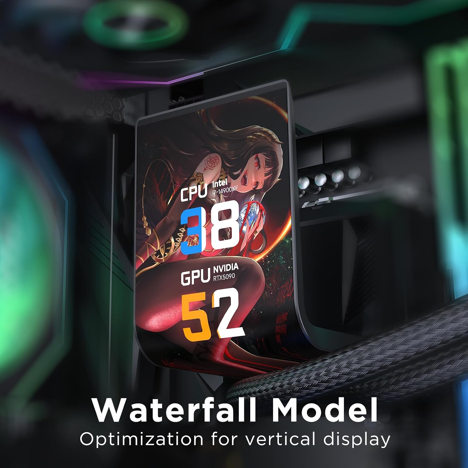ENFRIADOR LÍQUIDO PARA CPU JUNGLE LEOPARD CHILL ARC 360MM AIO CON PANTALLA AMOLED 2K 6.67' - 3