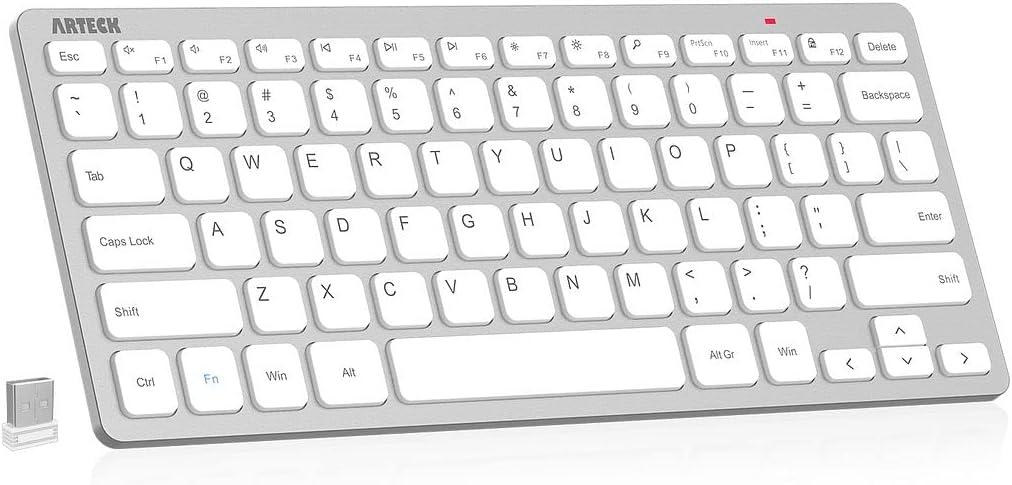 TECLADO INALÁMBRICO ARTECK HW098 2.4G ULTRA DELGADO PLATEADO - 1