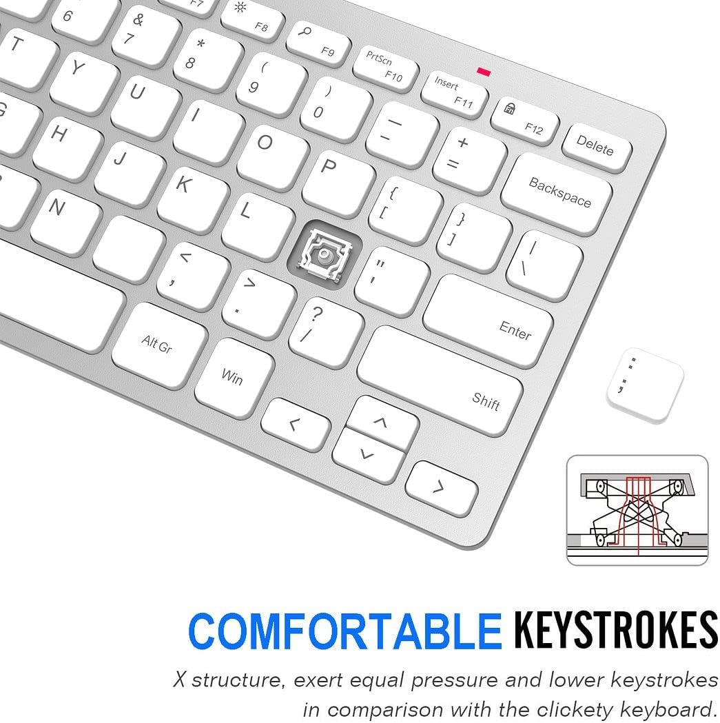 TECLADO INALÁMBRICO ARTECK HW098 2.4G ULTRA DELGADO PLATEADO - 3
