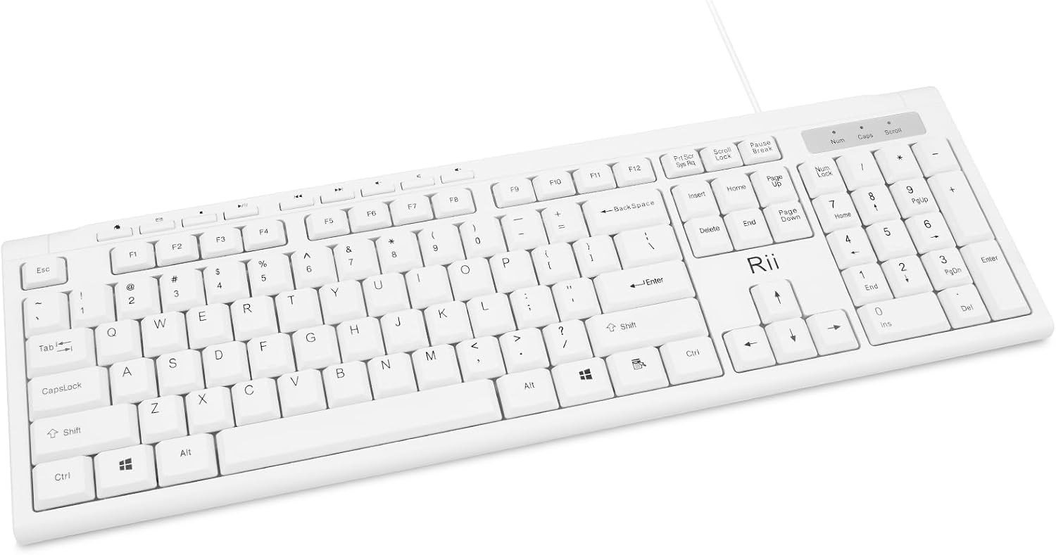 TECLADO USB COMPACTO RII RK907 ULTRA-SLIM BLANCO PARA MAC Y PC - 3