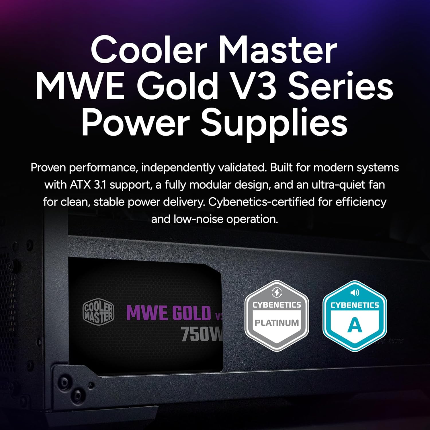 FUENTE DE PODER COOLER MASTER MWE GOLD 750 V3 PCIE 5.1 READY - 3