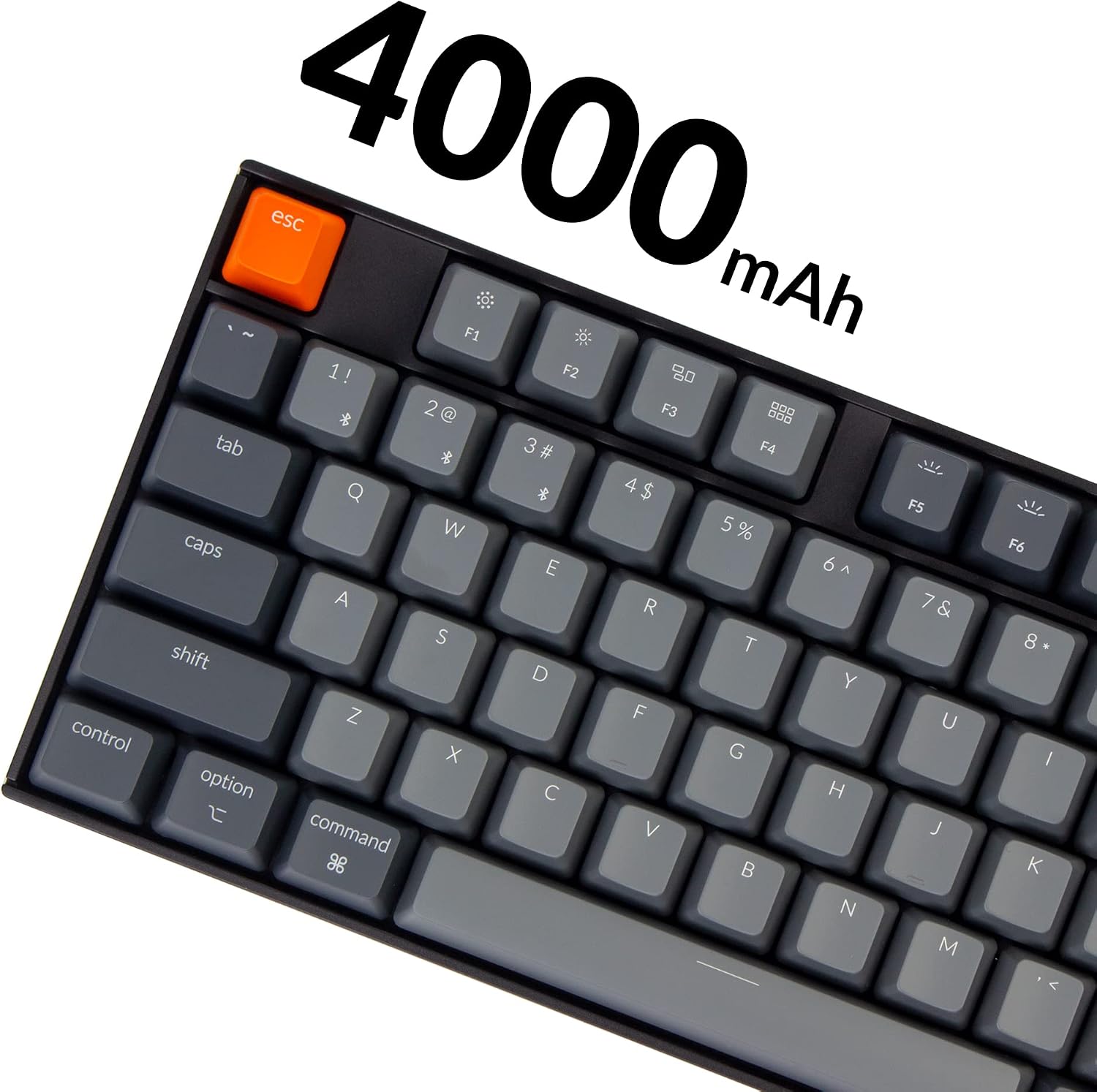 TECLADO MECÁNICO KEYCHRON K10 RGB BLUETOOTH INALÁMBRICO Y USB CON 104 TECLAS Y SWITCH SUPER RED - 5