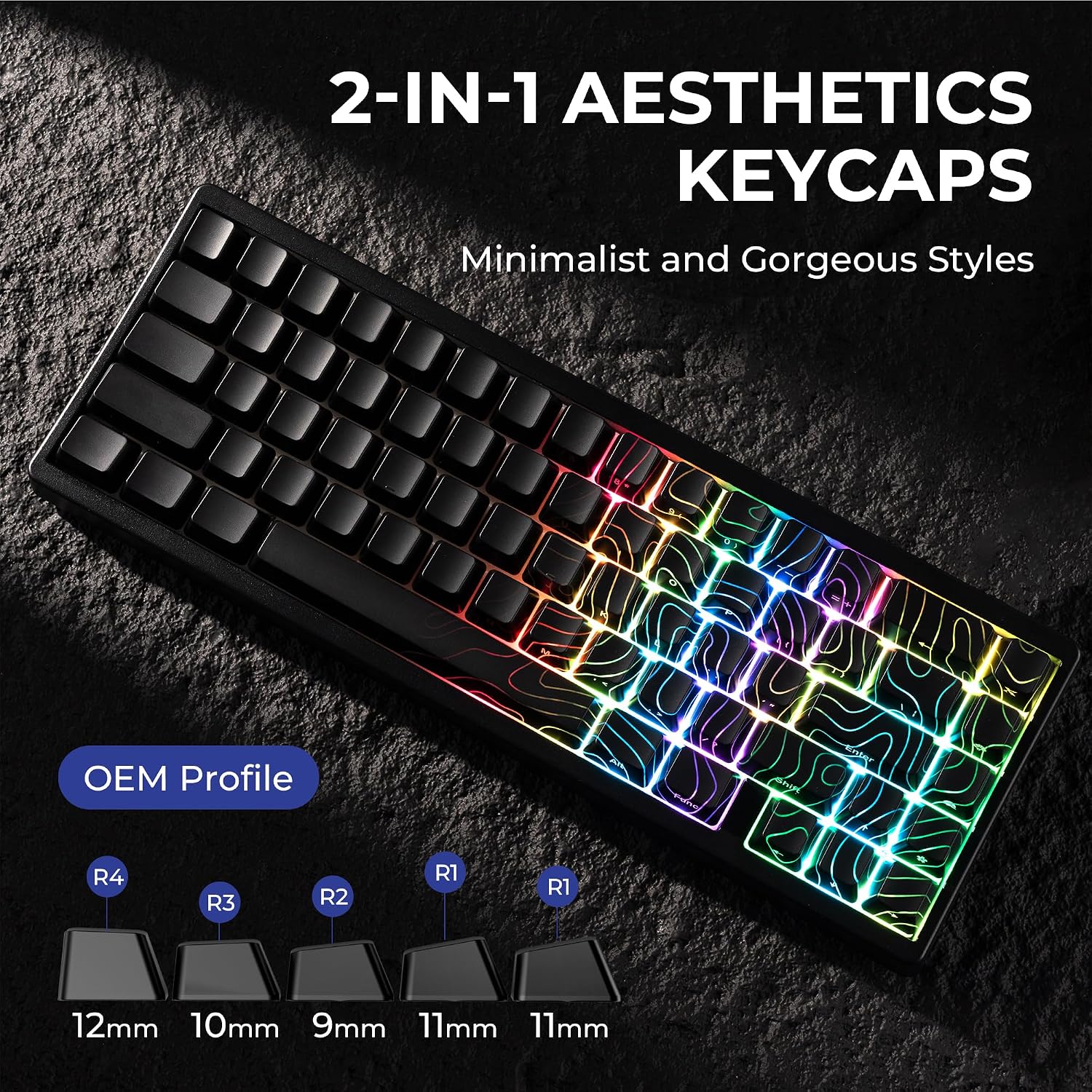 TECLADO INALÁMBRICO HITIME XVX M67 60% QMK/VIA PHANTOM GAMING - 3