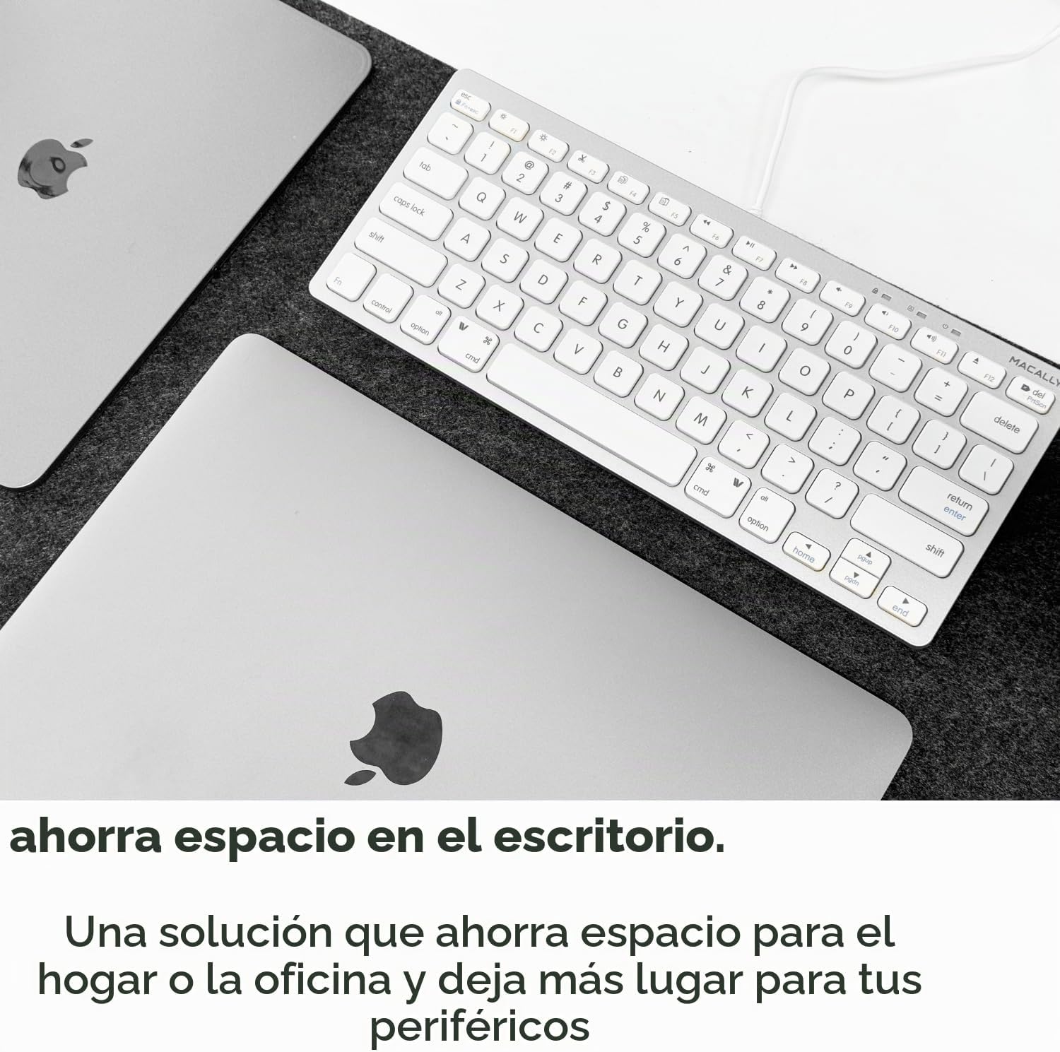 TECLADO PEQUEÑO CON CABLE MACALLY PARA MAC Y WINDOWS 78 TECLAS - 2
