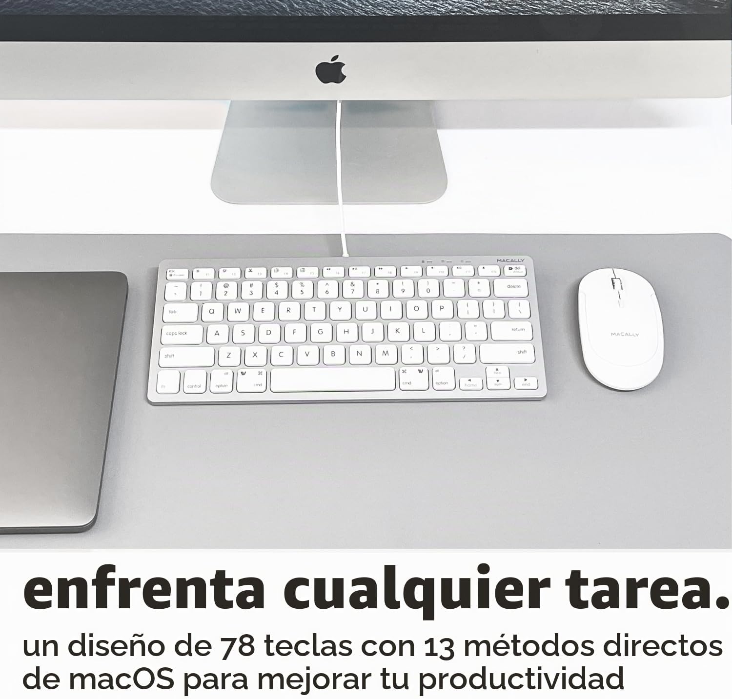 TECLADO PEQUEÑO CON CABLE MACALLY PARA MAC Y WINDOWS 78 TECLAS - 4