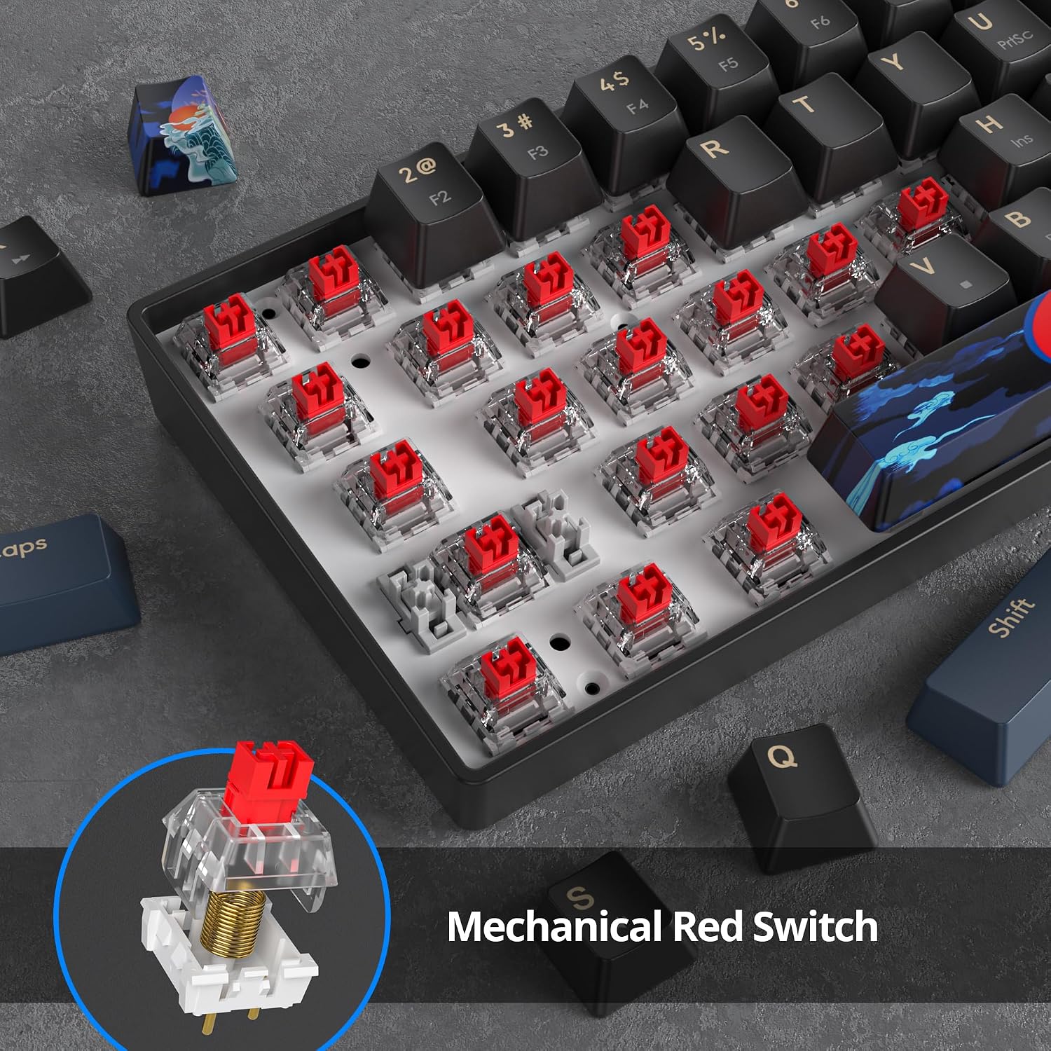 TECLADO MECÁNICO OWPKEENTHY 60% CON CABLE - 2